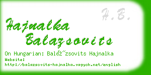 hajnalka balazsovits business card